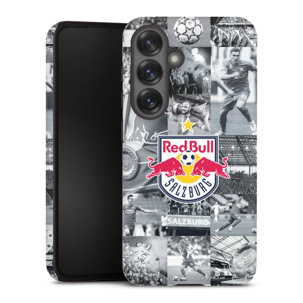 Galaxy S25 Handy Panzer Handyhülle robuste Outdoor Hülle Schutzhülle matt Salzburg Fc Red Bull Salzburg Red Bull Tough Case