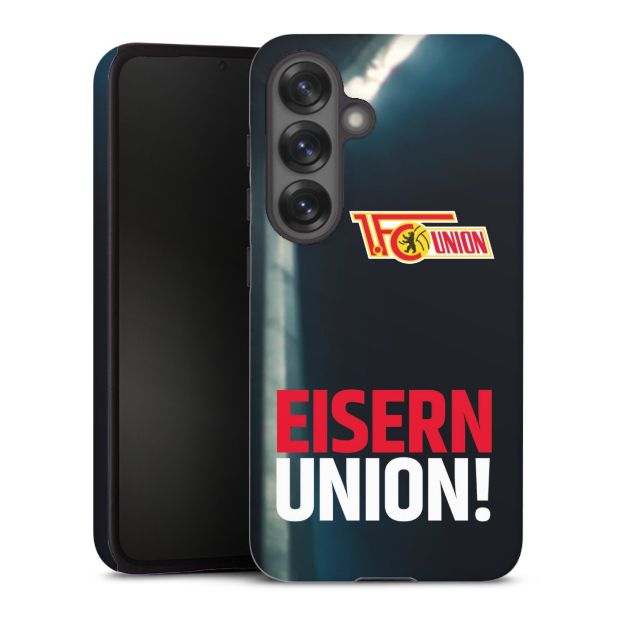 Galaxy S25 Handy Panzer Handyhülle robuste Outdoor Hülle Schutzhülle matt Soccer 1. Fc Union Berlin Merchandise Tough Case