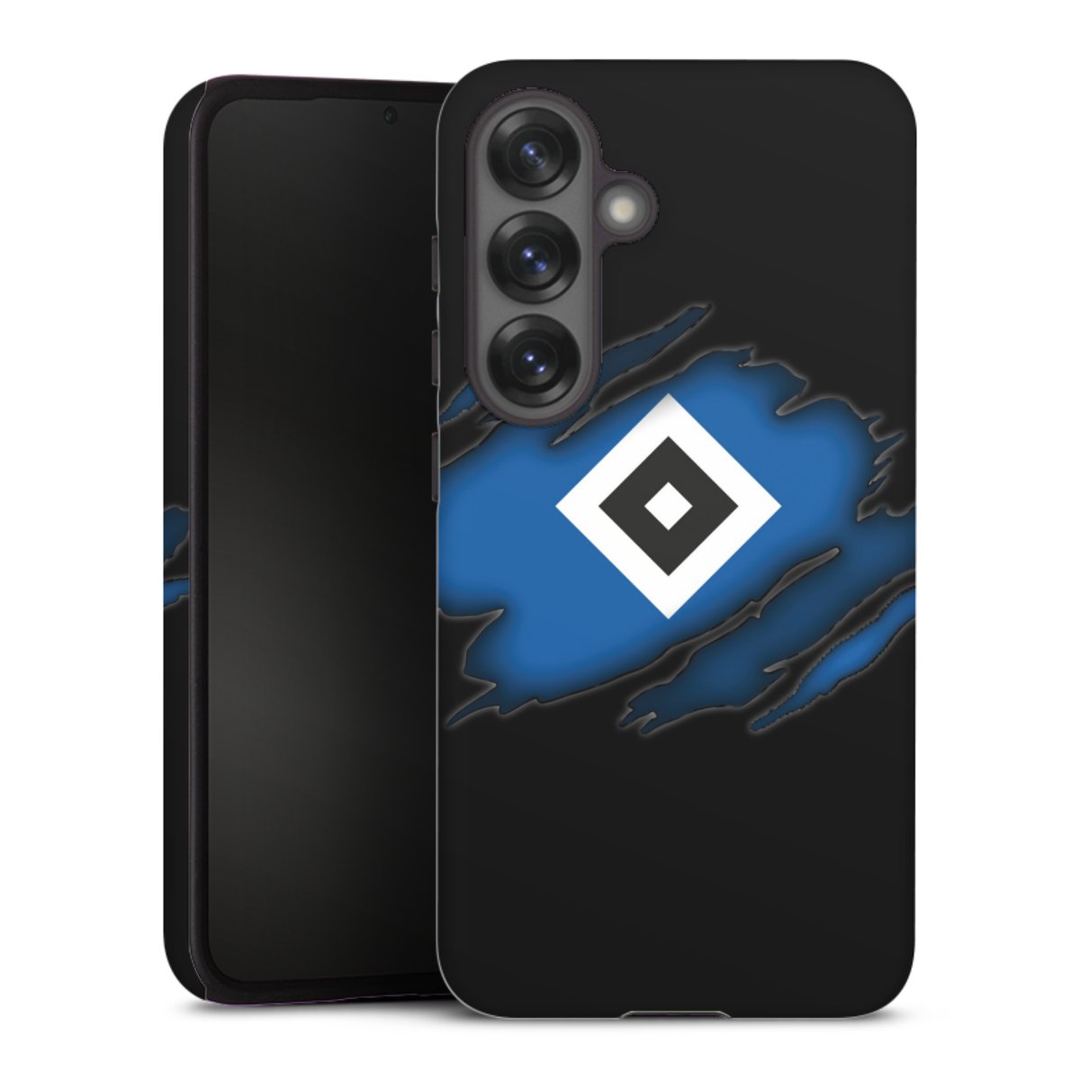 Galaxy S25 Handy Panzer Handyhülle robuste Outdoor Hülle Schutzhülle matt Official Licensed Product Hsv Hamburger Sv Tough Case