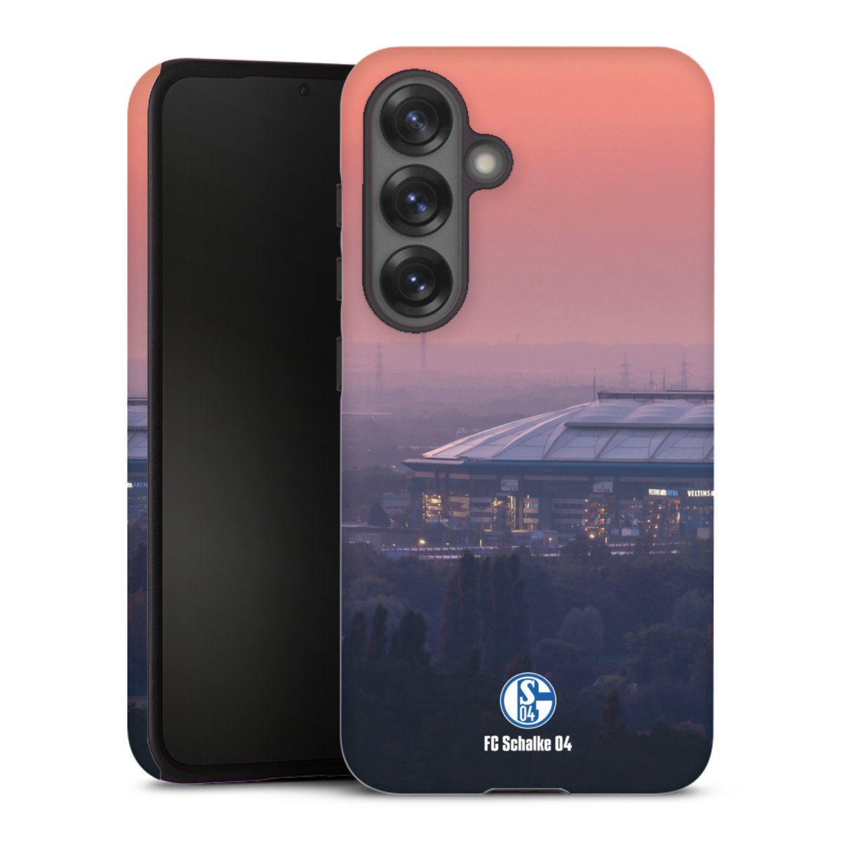 Galaxy S25 Handy Panzer Handyhülle robuste Outdoor Hülle Schutzhülle matt Fc Schalke 04 Stadium Schalke 04 Tough Case