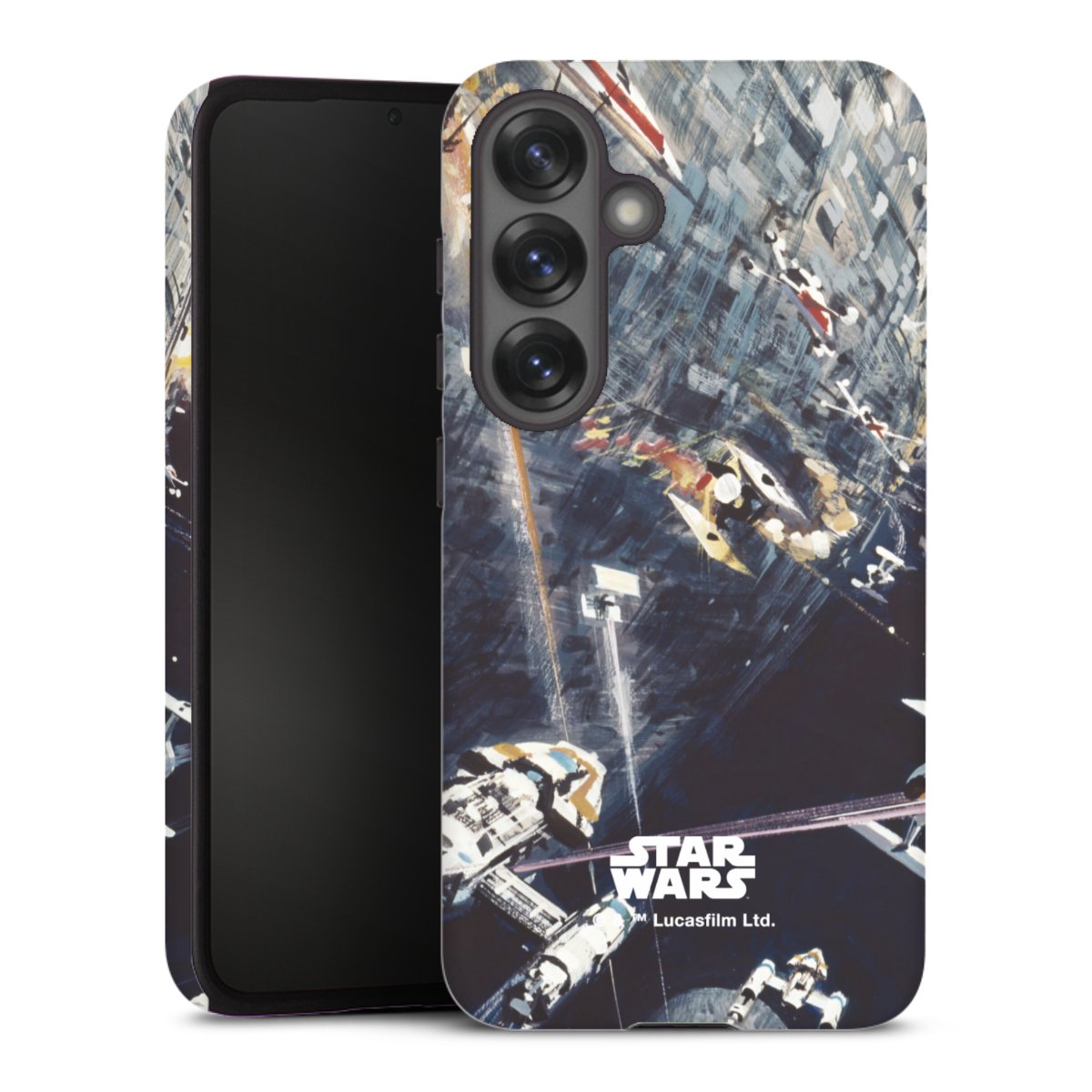 Galaxy S25 Handy Panzer Handyhülle robuste Outdoor Hülle Schutzhülle glänzend Movie Star Wars Death Star Tough Case