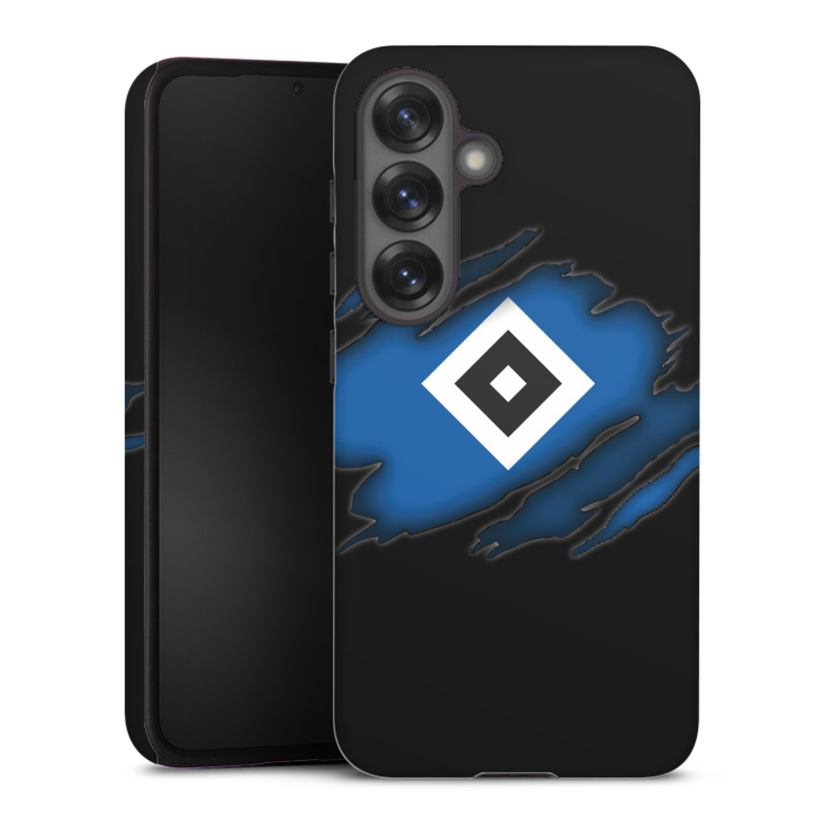 Galaxy S25 Handy Panzer Handyhülle robuste Outdoor Hülle Schutzhülle glänzend Official Licensed Product Hsv Hamburger Sv Tough Case