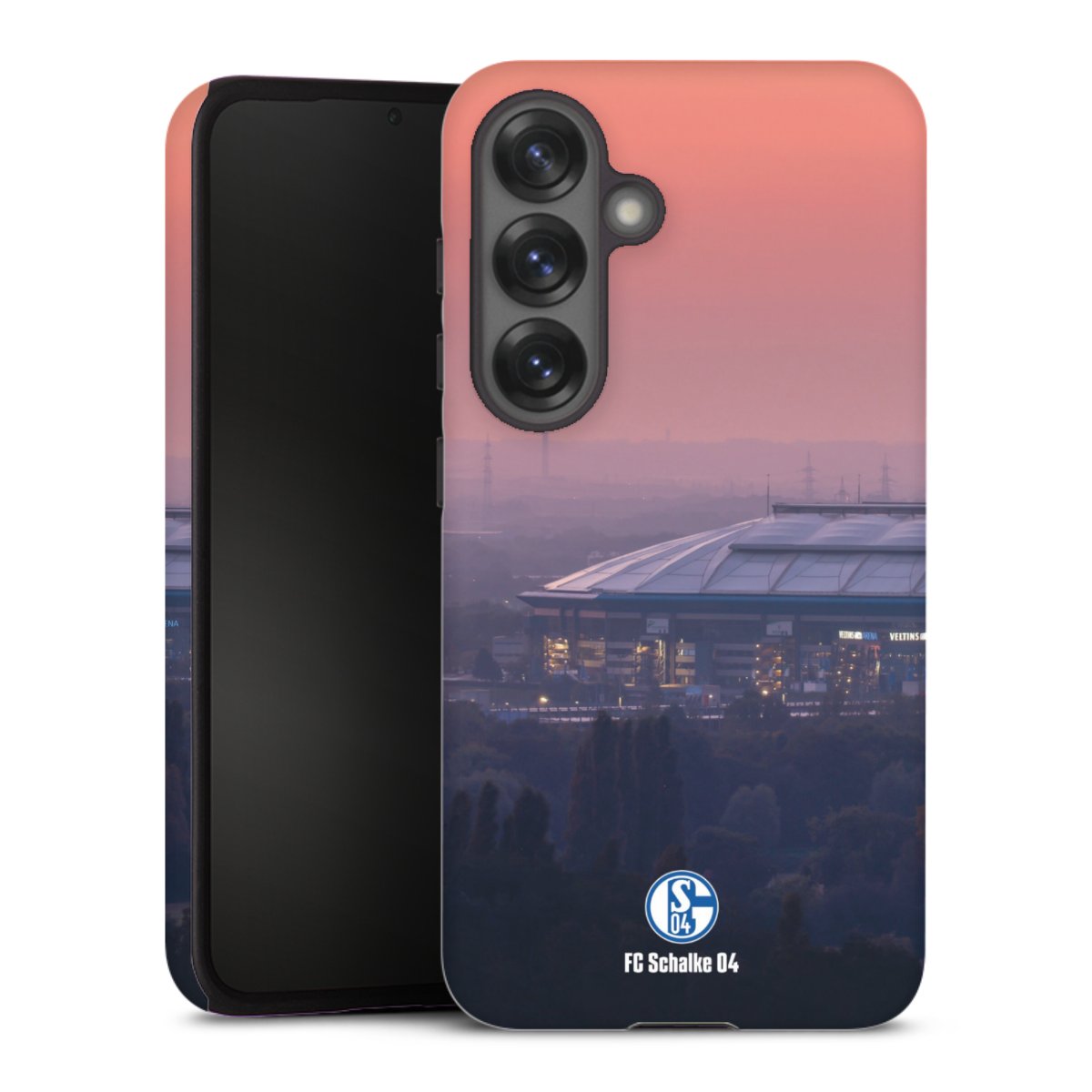Galaxy S25 Handy Panzer Handyhülle robuste Outdoor Hülle Schutzhülle glänzend Fc Schalke 04 Stadium Schalke 04 Tough Case