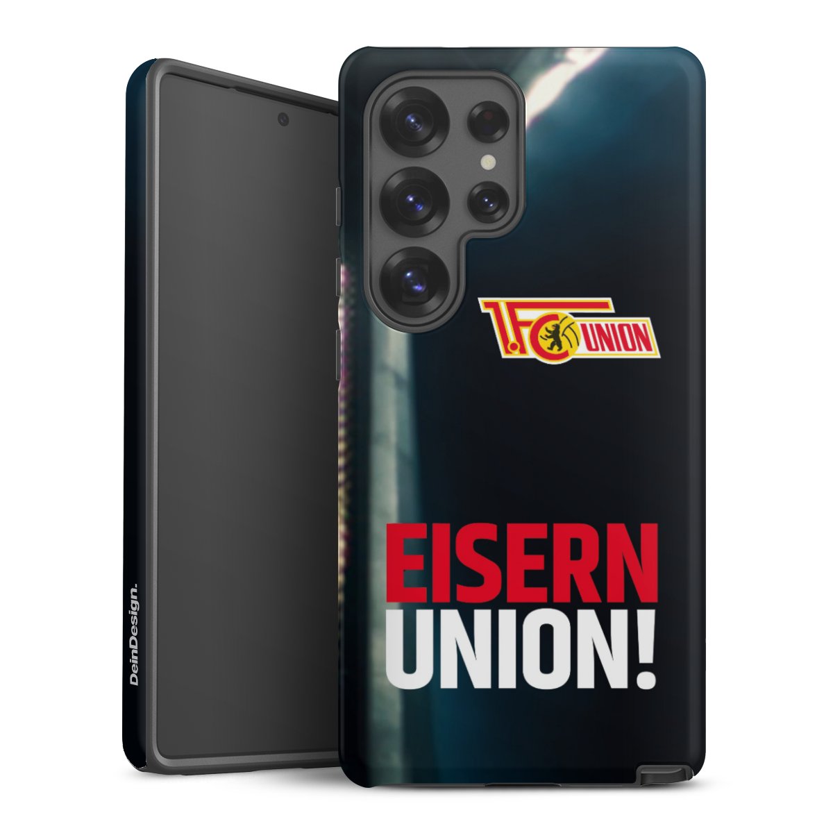 Galaxy S25 Ultra Handy Panzer Handyhülle robuste Outdoor Hülle Schutzhülle matt Soccer 1. Fc Union Berlin Merchandise Tough Case