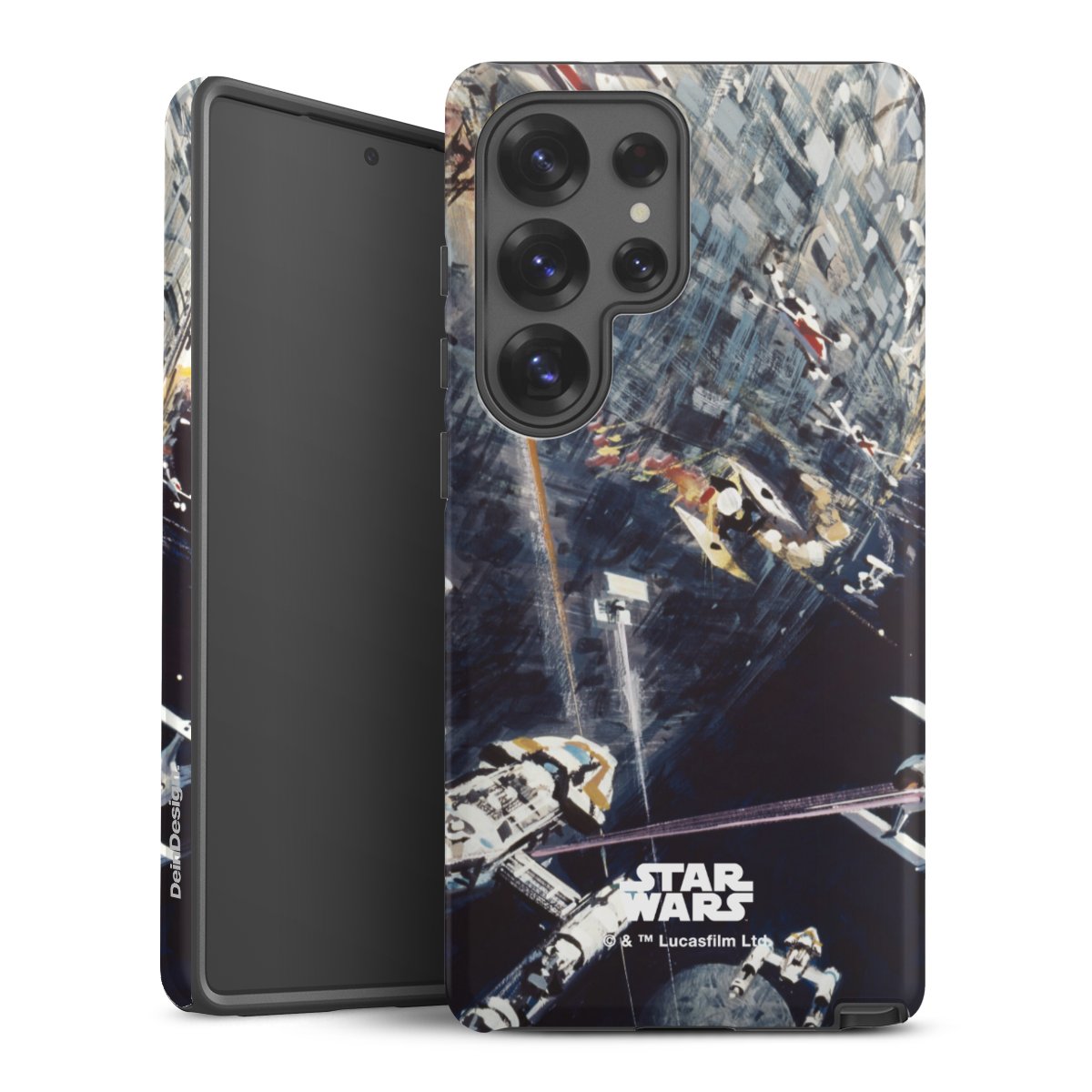 Galaxy S25 Ultra Handy Panzer Handyhülle robuste Outdoor Hülle Schutzhülle glänzend Movie Star Wars Death Star Tough Case