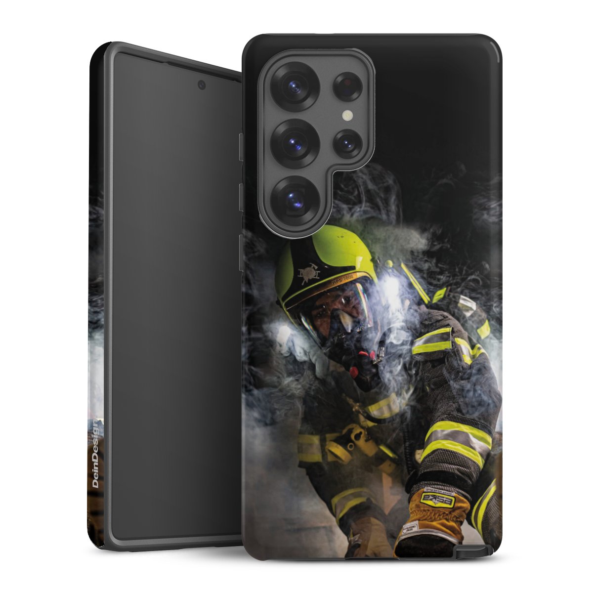 Galaxy S25 Ultra Handy Panzer Handyhülle robuste Outdoor Hülle Schutzhülle glänzend Fire Fire Fighter Fire Fighters Tough Case