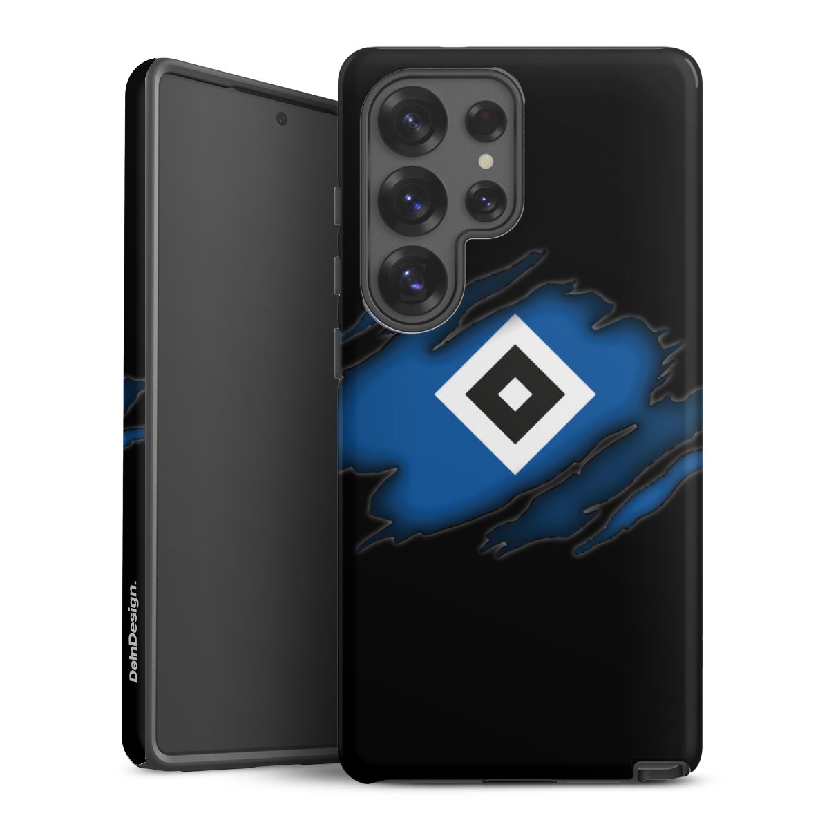 Galaxy S25 Ultra Handy Panzer Handyhülle robuste Outdoor Hülle Schutzhülle glänzend Official Licensed Product Hsv Hamburger Sv Tough Case
