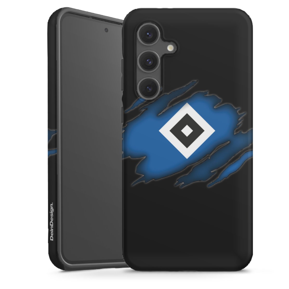 Galaxy S24 FE 5G Handy Panzer Handyhülle robuste Outdoor Hülle Schutzhülle glänzend Official Licensed Product Hsv Hamburger Sv Tough Case