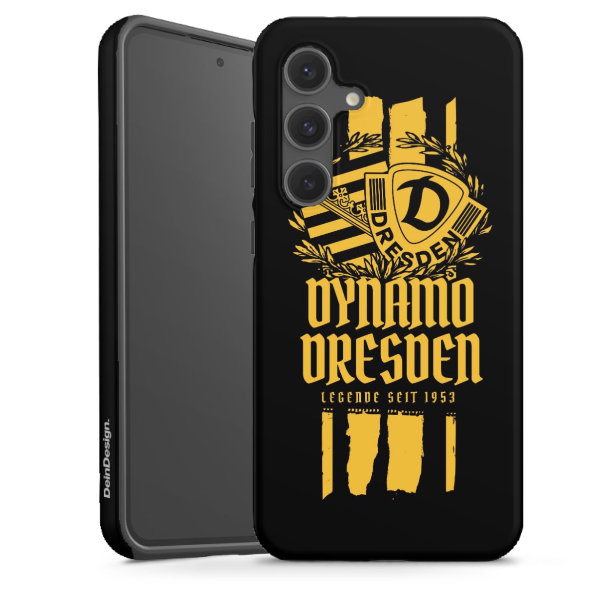 Galaxy S24 FE 5G Handy Panzer Handyhülle robuste Outdoor Hülle Schutzhülle matt Sgd Statement Sg Dynamo Dresden Tough Case