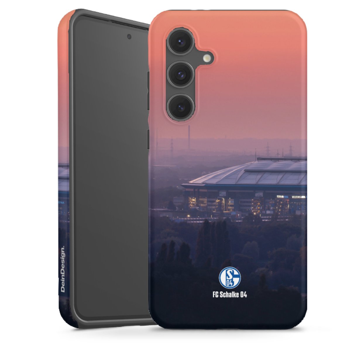 Galaxy S24 FE 5G Handy Panzer Handyhülle robuste Outdoor Hülle Schutzhülle matt Fc Schalke 04 Stadium Schalke 04 Tough Case