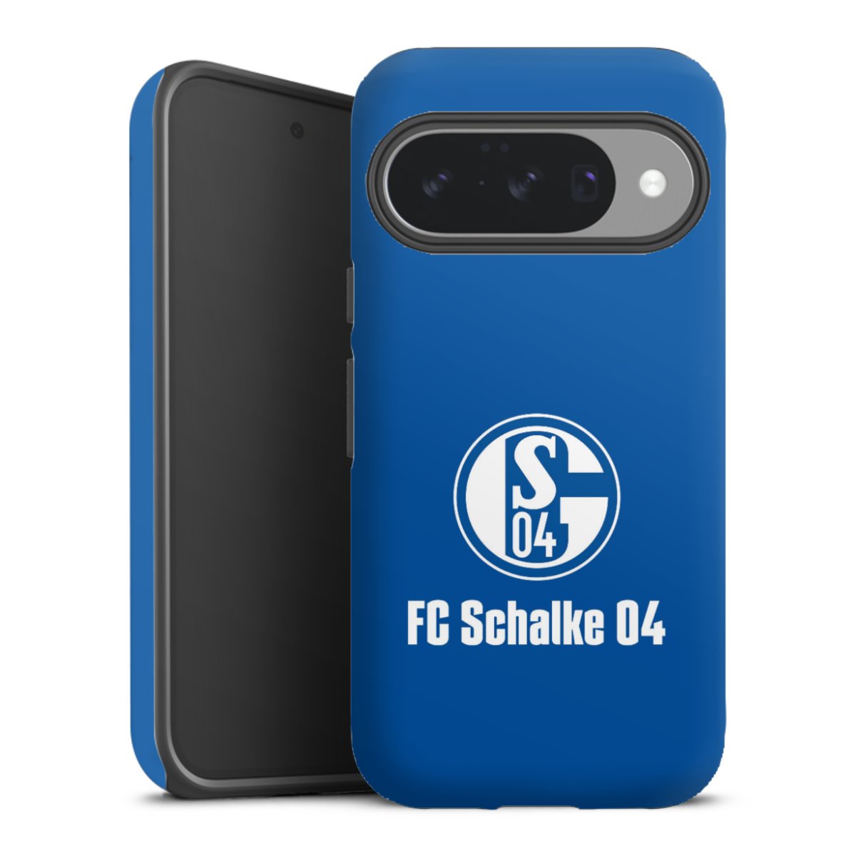 Google Pixel 10 Handy Panzer Handyhülle robuste Outdoor Hülle Schutzhülle matt Logo Official Licensed Product Fc Schalke 04 Tough Case
