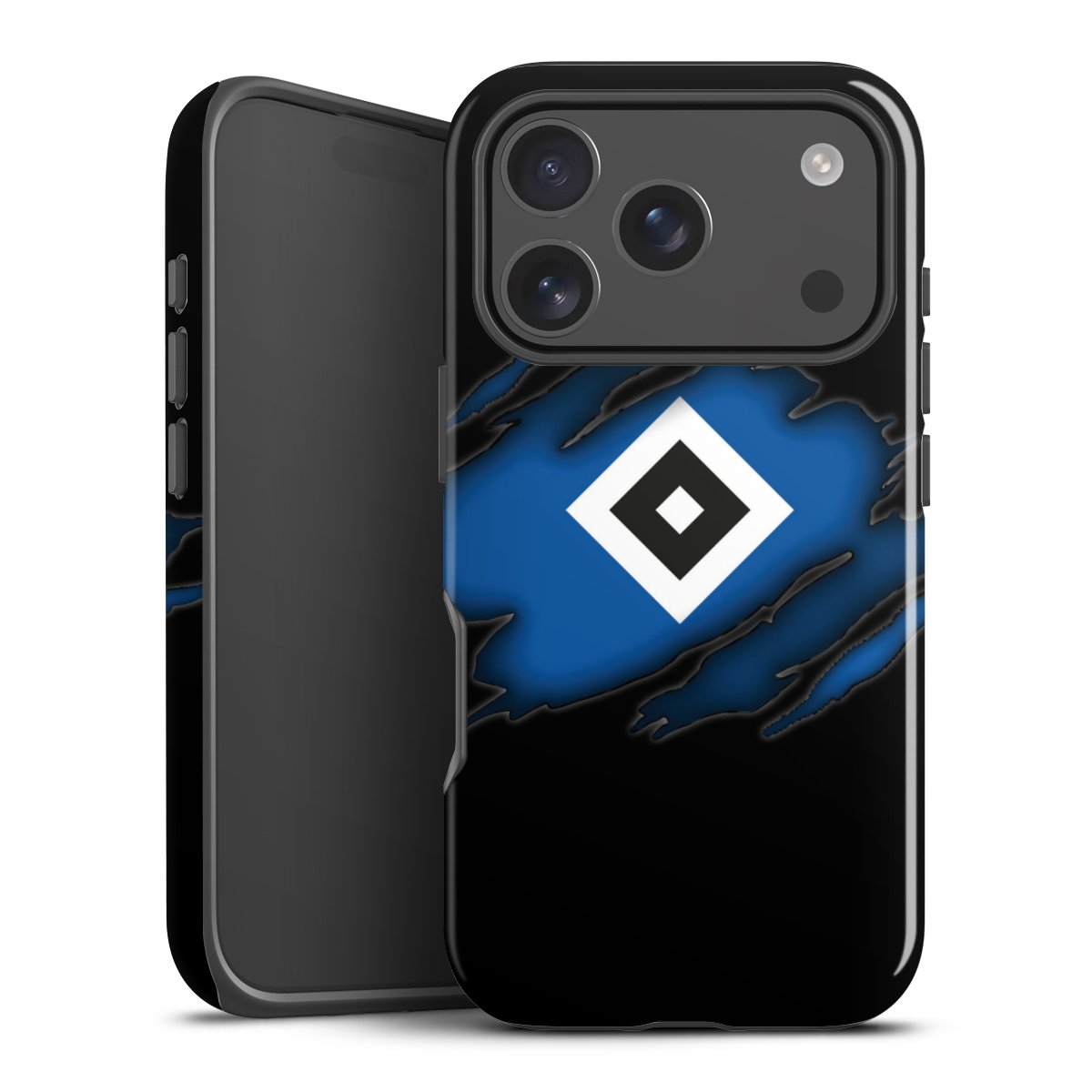 iPhone 17 Pro Handy Panzer Handyhülle robuste Outdoor Hülle Schutzhülle glänzend Official Licensed Product Hsv Hamburger Sv Tough Case