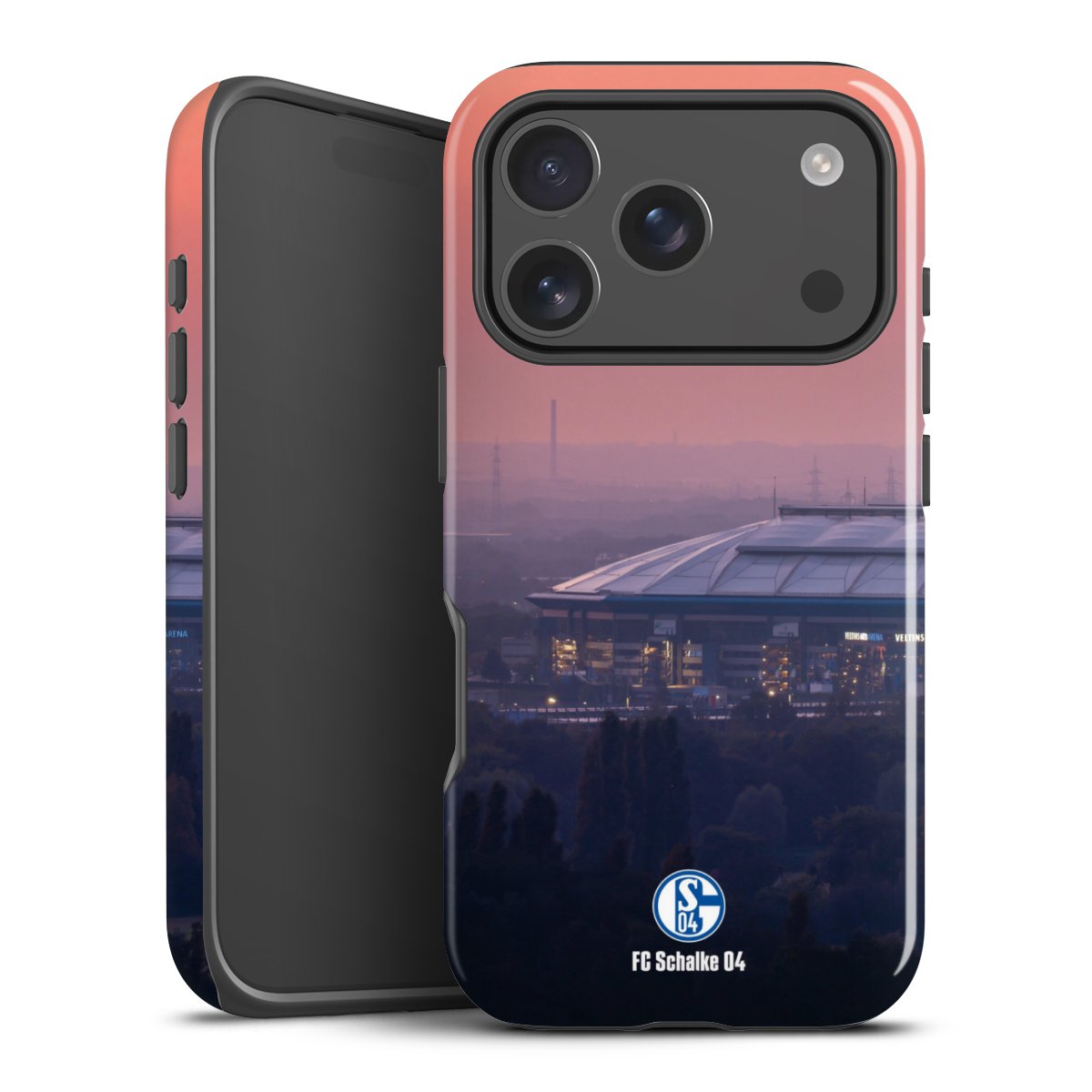 iPhone 17 Pro Handy Panzer Handyhülle robuste Outdoor Hülle Schutzhülle glänzend Fc Schalke 04 Stadium Schalke 04 Tough Case