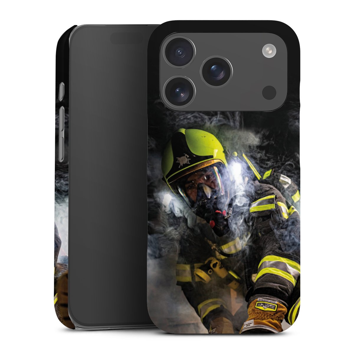 iPhone 17 Pro Handy Premium Case Smartphone Handyhülle Schutzhülle glänzend Fire Fire Fighter Fire Fighters Premium Case