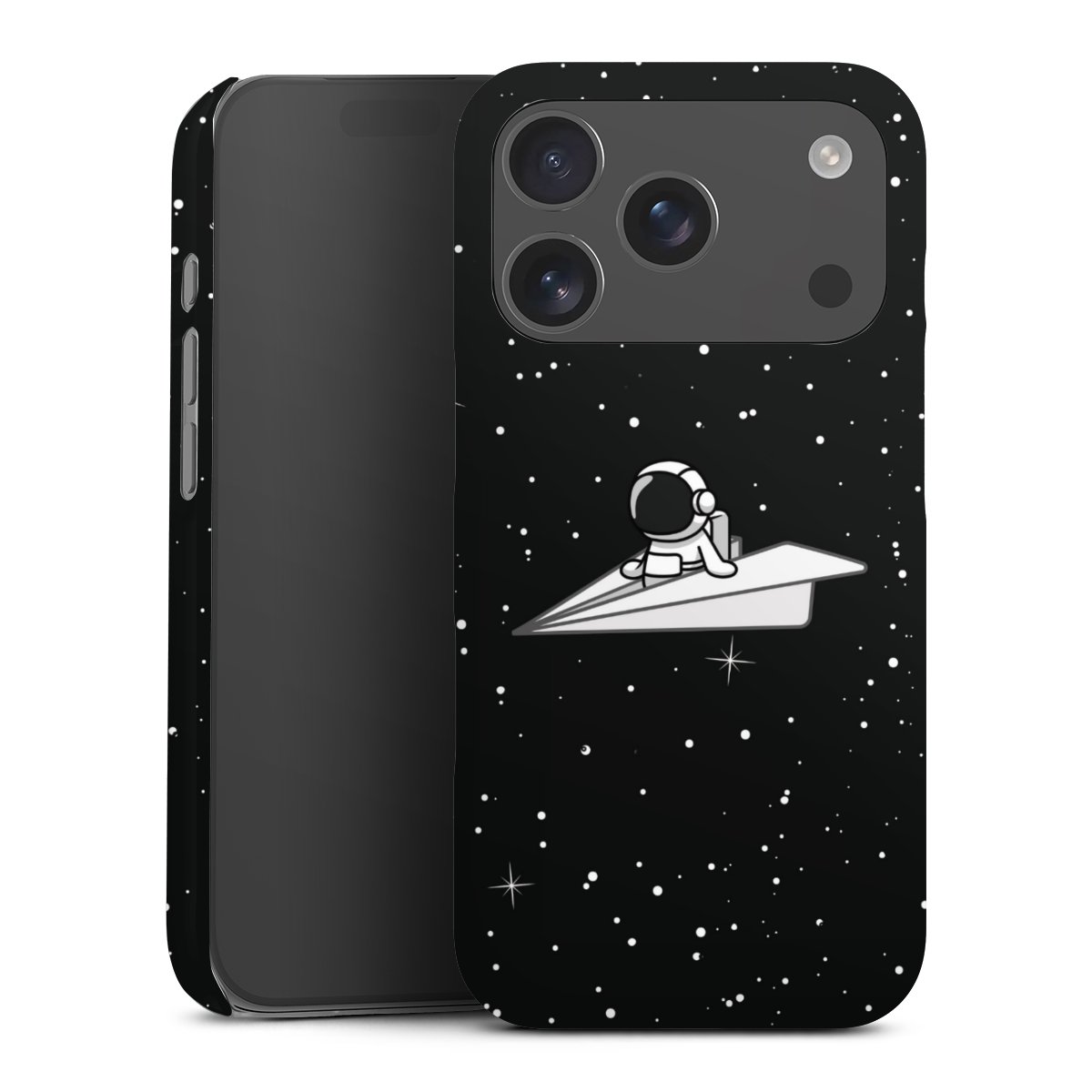 iPhone 17 Pro Handy Premium Case Smartphone Handyhülle Schutzhülle glänzend Astronaut Comic Paper Premium Case