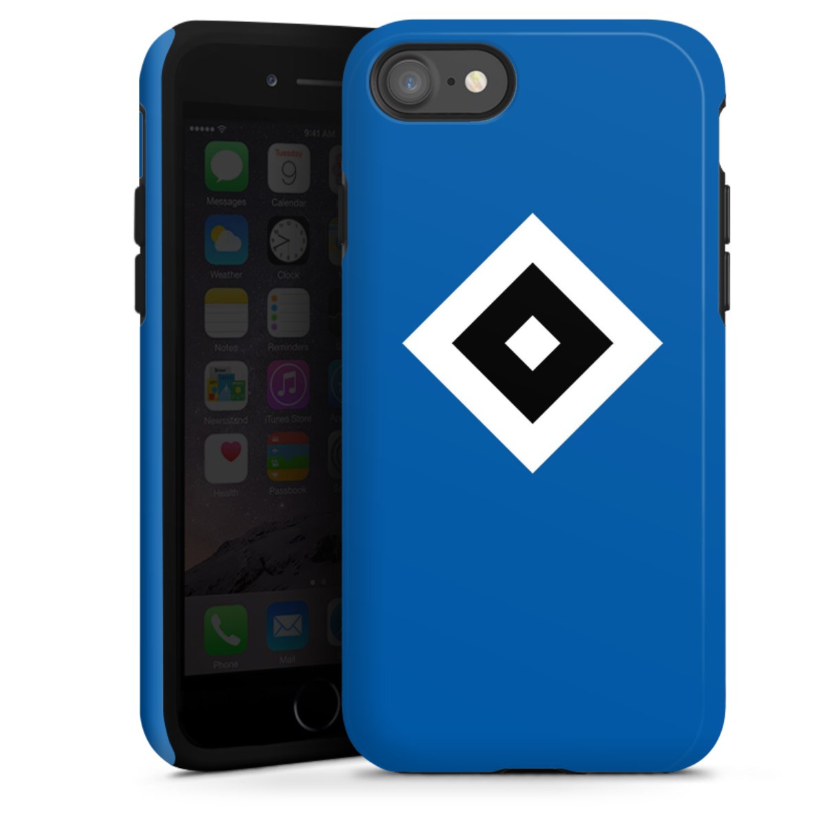 iPhone SE (2020) Handy Panzer Handyhülle robuste Outdoor Hülle Schutzhülle glänzend Hamburger Sv Logo Hsv Tough Case