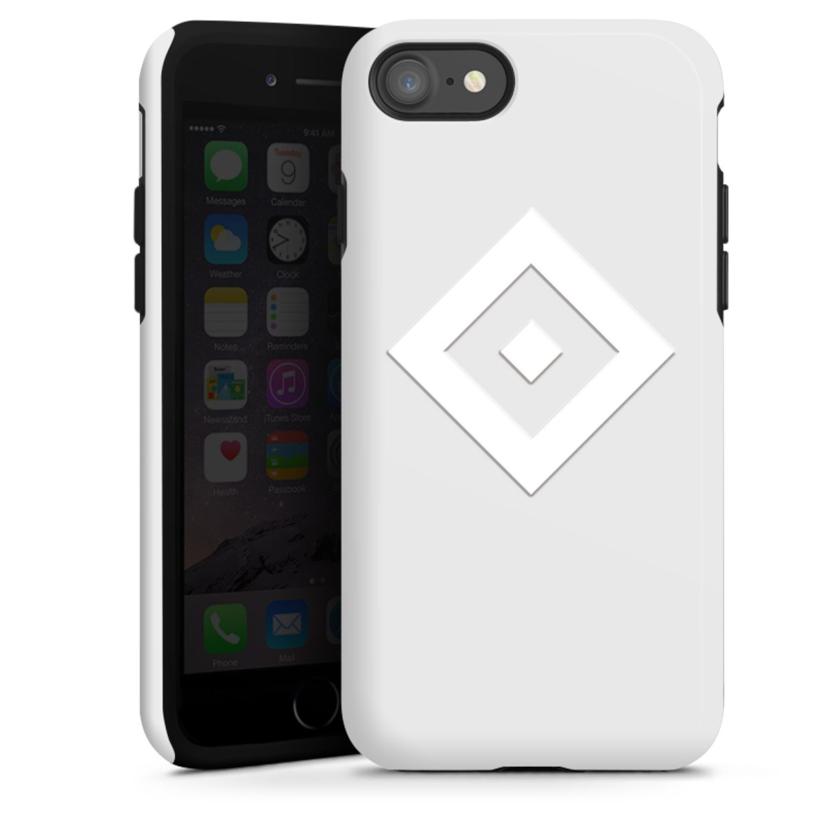 iPhone SE (2020) Handy Panzer Handyhülle robuste Outdoor Hülle Schutzhülle glänzend Coat Of Arms Hsv Hamburger Sv Tough Case