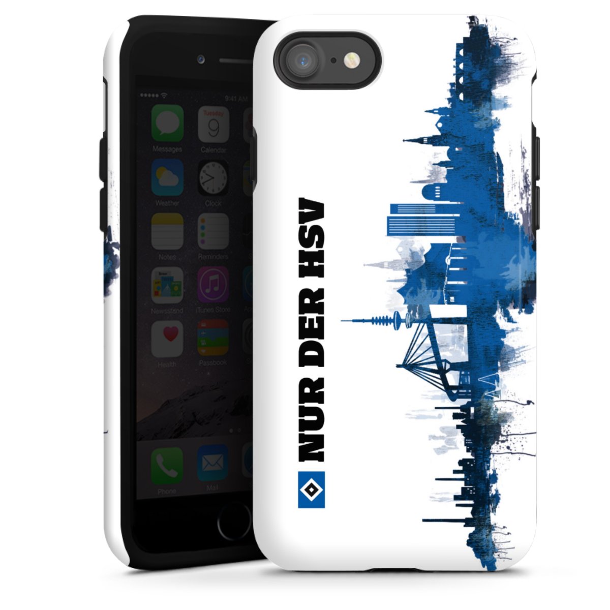 iPhone SE (2022) Handy Panzer Handyhülle robuste Outdoor Hülle Schutzhülle glänzend Hsv Bundesliga Official Licensed Product Tough Case