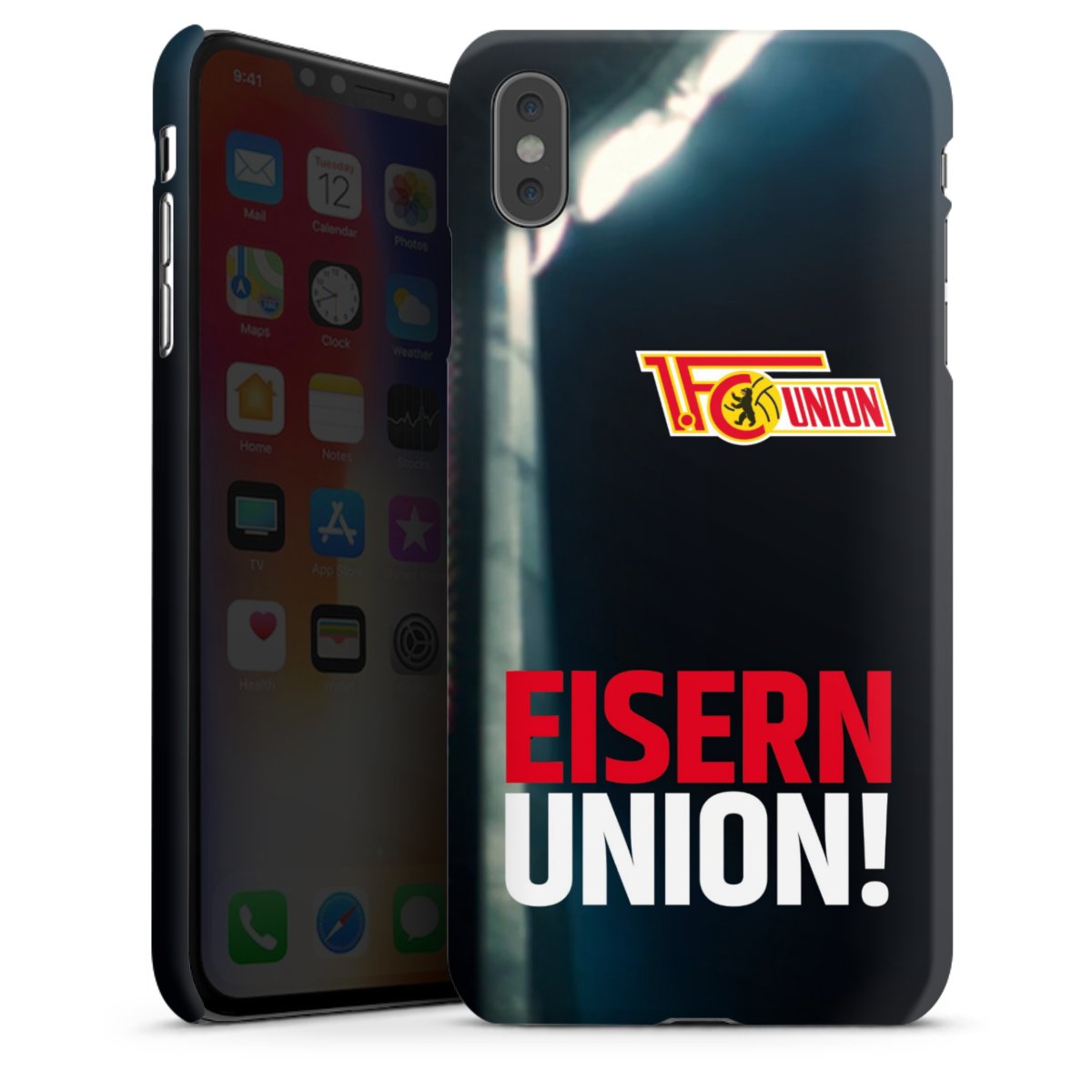 iPhone Xs Max Handy Premium Case Smartphone Handyhülle Schutzhülle matt Soccer 1. Fc Union Berlin Merchandise Premium Case