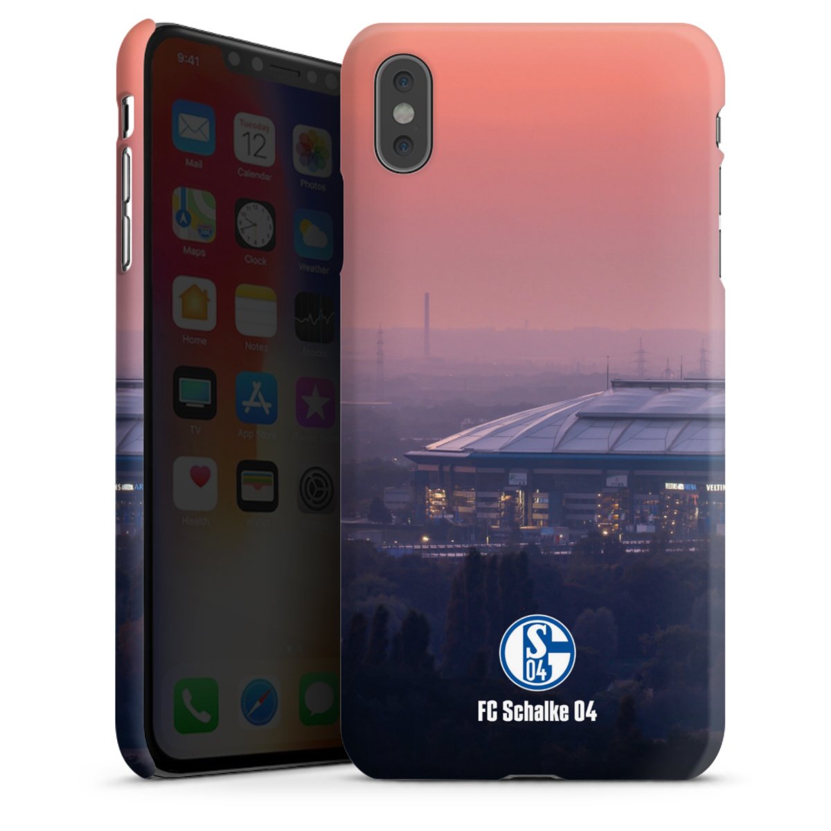iPhone Xs Max Handy Premium Case Smartphone Handyhülle Schutzhülle matt Fc Schalke 04 Stadium Schalke 04 Premium Case