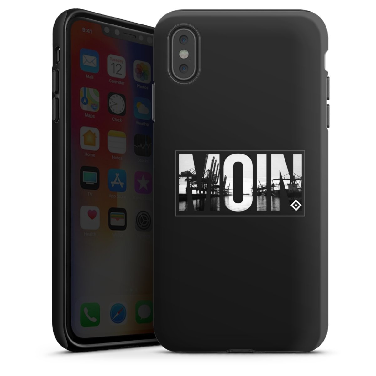 iPhone Xs Max Handy Panzer Handyhülle robuste Outdoor Hülle Schutzhülle glänzend Hamburger Sv Hsv Official Licensed Product Tough Case