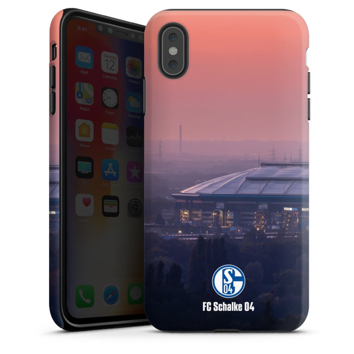 iPhone Xs Max Handy Panzer Handyhülle robuste Outdoor Hülle Schutzhülle glänzend Fc Schalke 04 Stadium Schalke 04 Tough Case