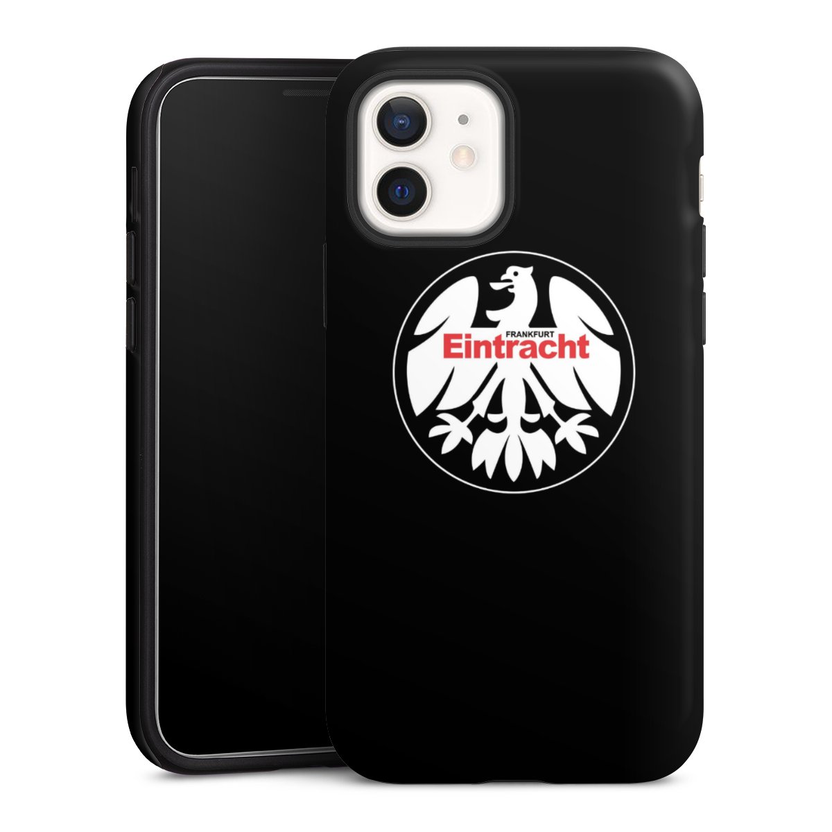 iPhone 12 mini Handy Panzer Handyhülle robuste Outdoor Hülle Schutzhülle matt Official Licensed Product Sge Eintracht Frankfurt Tough Case