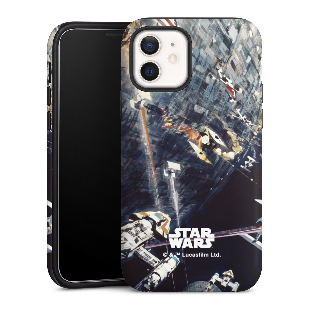 iPhone 12 mini Handy Panzer Handyhülle robuste Outdoor Hülle Schutzhülle matt Movie Death Star Star Wars Tough Case