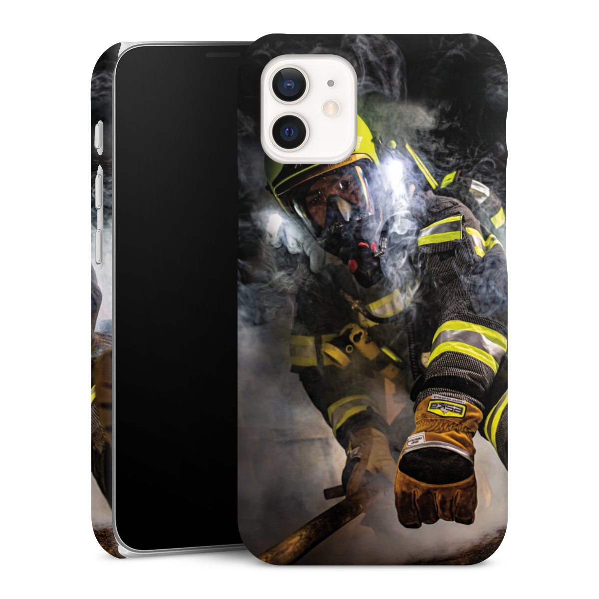 iPhone 12 mini Handy Premium Case Smartphone Handyhülle Schutzhülle matt Fire Fire Fighter Fire Fighters Premium Case