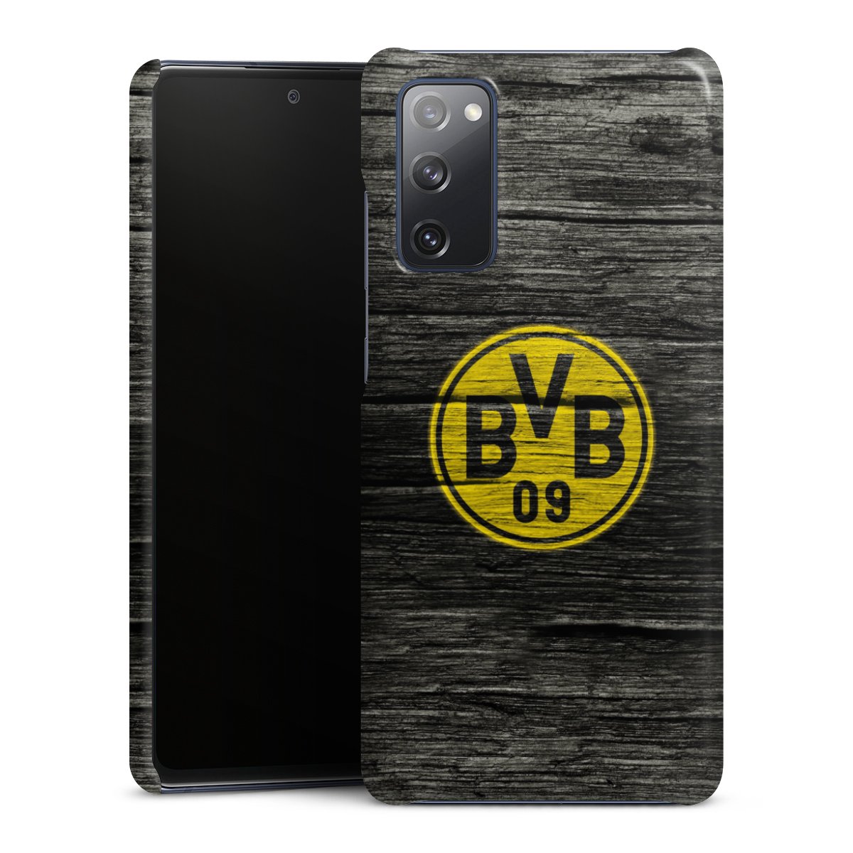 Galaxy S20 FE Handy Premium Case Smartphone Handyhülle Schutzhülle glänzend Wooden Look Borussia Dortmund Bvb Premium Case