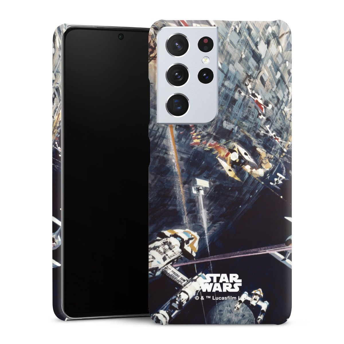 Galaxy S21 Ultra 5G Handy Premium Case Smartphone Handyhülle Schutzhülle matt Movie Star Wars Death Star Premium Case
