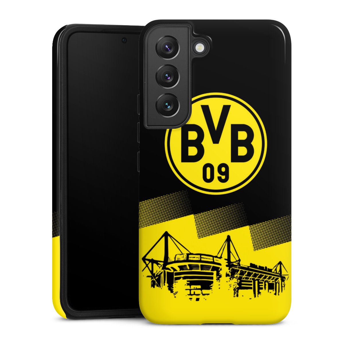 Galaxy S22 Handy Panzer Handyhülle robuste Outdoor Hülle Schutzhülle glänzend Bvb Stadium Borussia Dortmund Tough Case