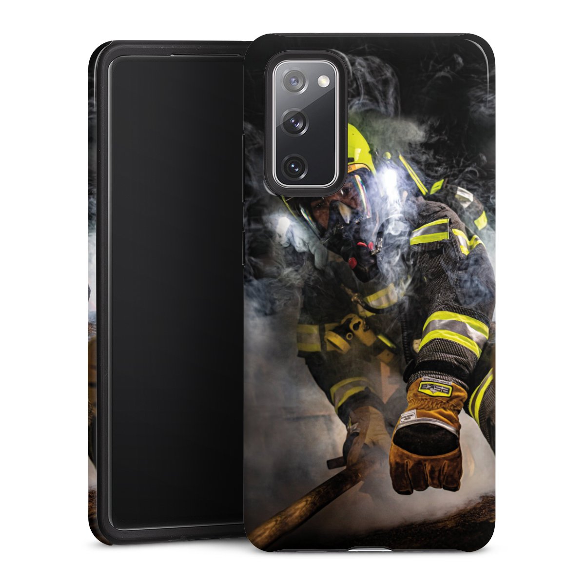 Galaxy S20 FE Handy Panzer Handyhülle robuste Outdoor Hülle Schutzhülle glänzend Fire Fire Fighter Fire Fighters Tough Case