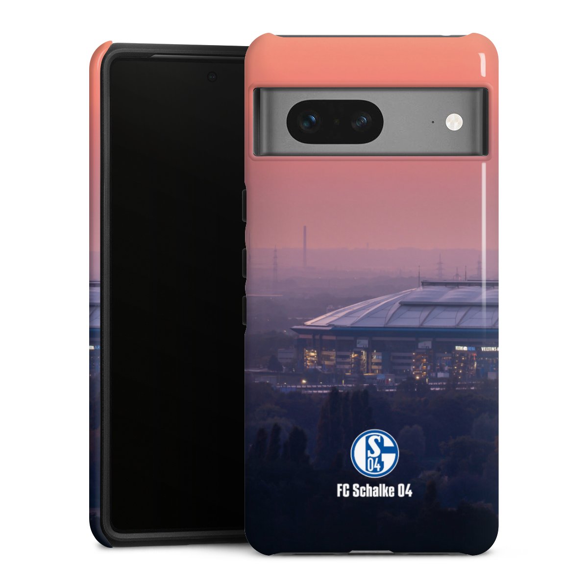Google Pixel 7 Handy Panzer Handyhülle robuste Outdoor Hülle Schutzhülle glänzend Fc Schalke 04 Stadium Schalke 04 Tough Case