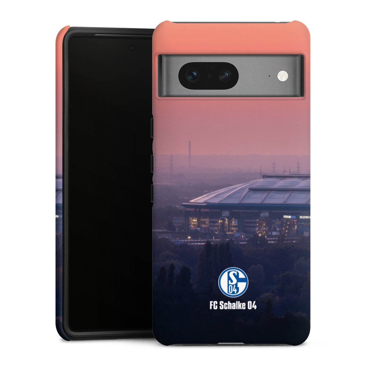 Google Pixel 7 Handy Panzer Handyhülle robuste Outdoor Hülle Schutzhülle matt Fc Schalke 04 Stadium Schalke 04 Tough Case