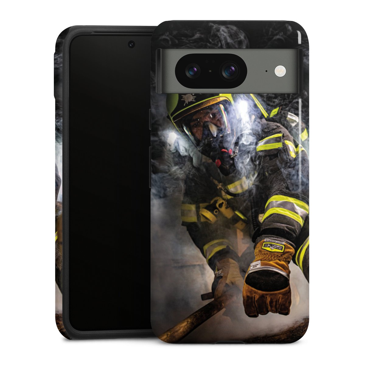 Google Pixel 8 Handy Panzer Handyhülle robuste Outdoor Hülle Schutzhülle glänzend Fire Fighter Fire Fire Fighters Tough Case