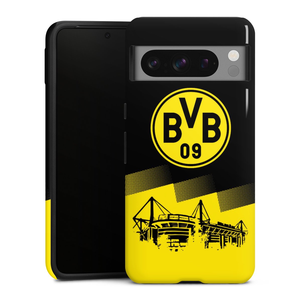 Google Pixel 8 Pro Handy Panzer Handyhülle robuste Outdoor Hülle Schutzhülle glänzend Stadium Borussia Dortmund Bvb Tough Case