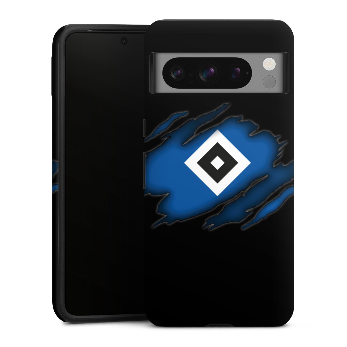 Google Pixel 8 Pro Handy Panzer Handyhülle robuste Outdoor Hülle Schutzhülle matt Official Licensed Product Hsv Hamburger Sv Tough Case