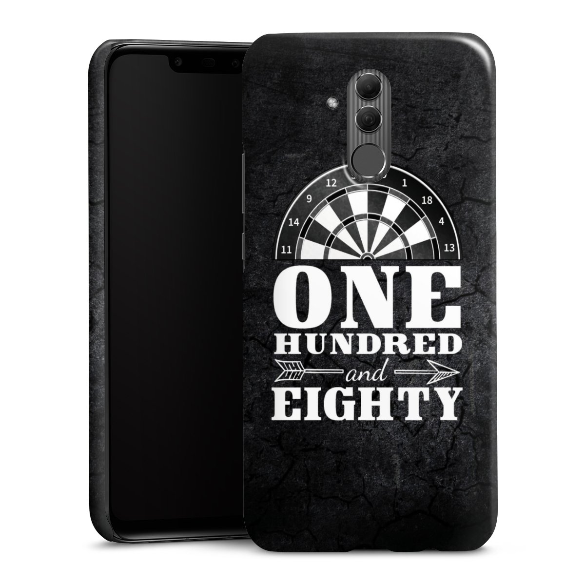 Huawei Mate 20 Lite Handy Premium Case Smartphone Handyhülle Schutzhülle glänzend Spruch Darts Sports Premium Case