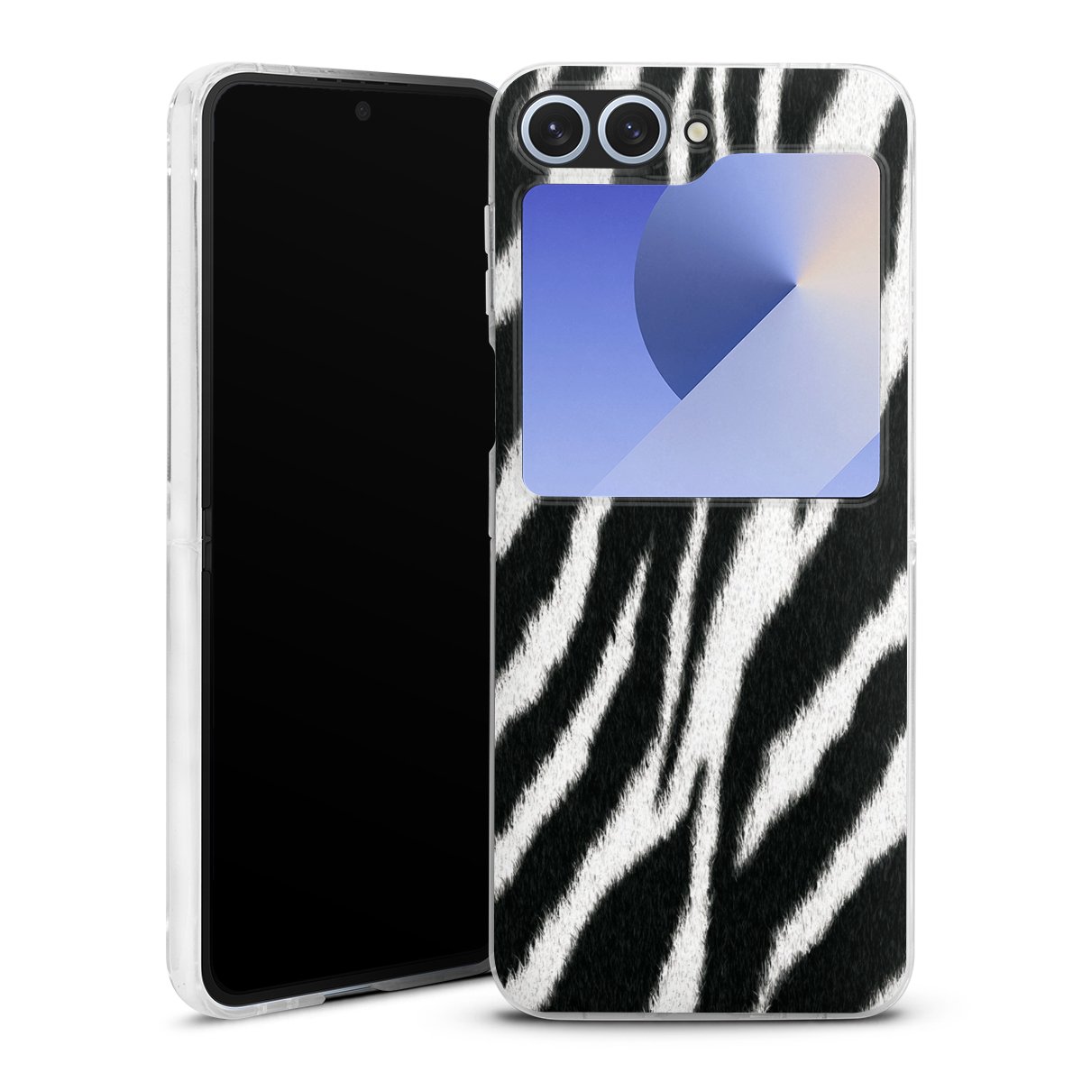 Galaxy Z Flip 6 Handy Hard Case Schutzhülle transparent Smartphone Handy Hülle Muster Fur Zebra Hard Case