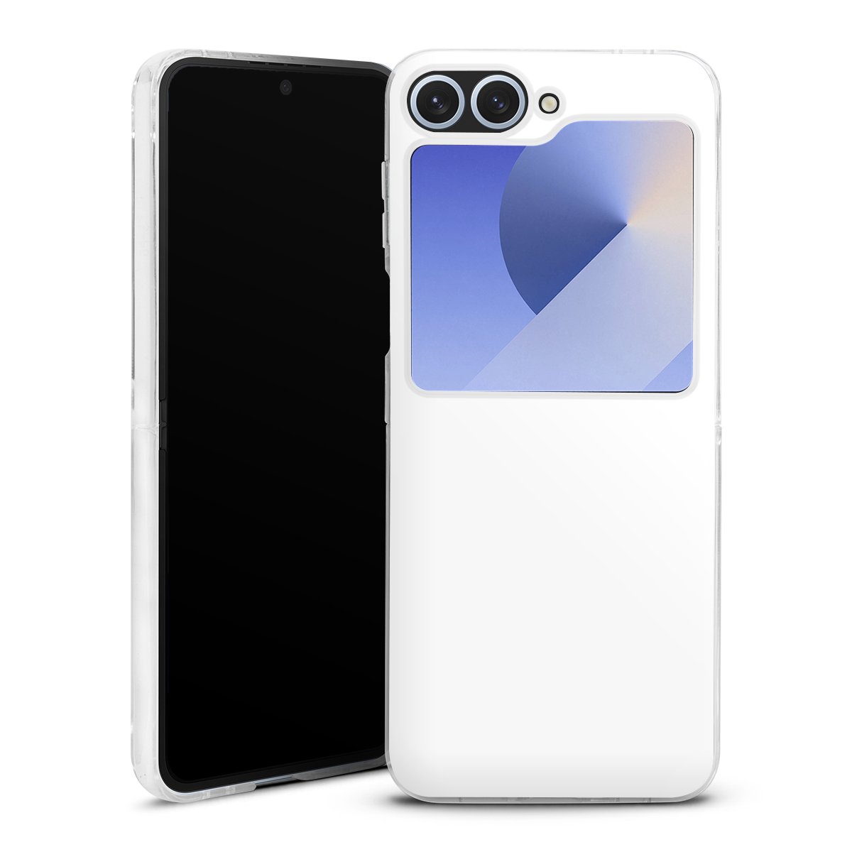 Galaxy Z Flip 6 Handy Hard Case Schutzhülle transparent Smartphone Handy Hülle White Unicoloured Colour Hard Case