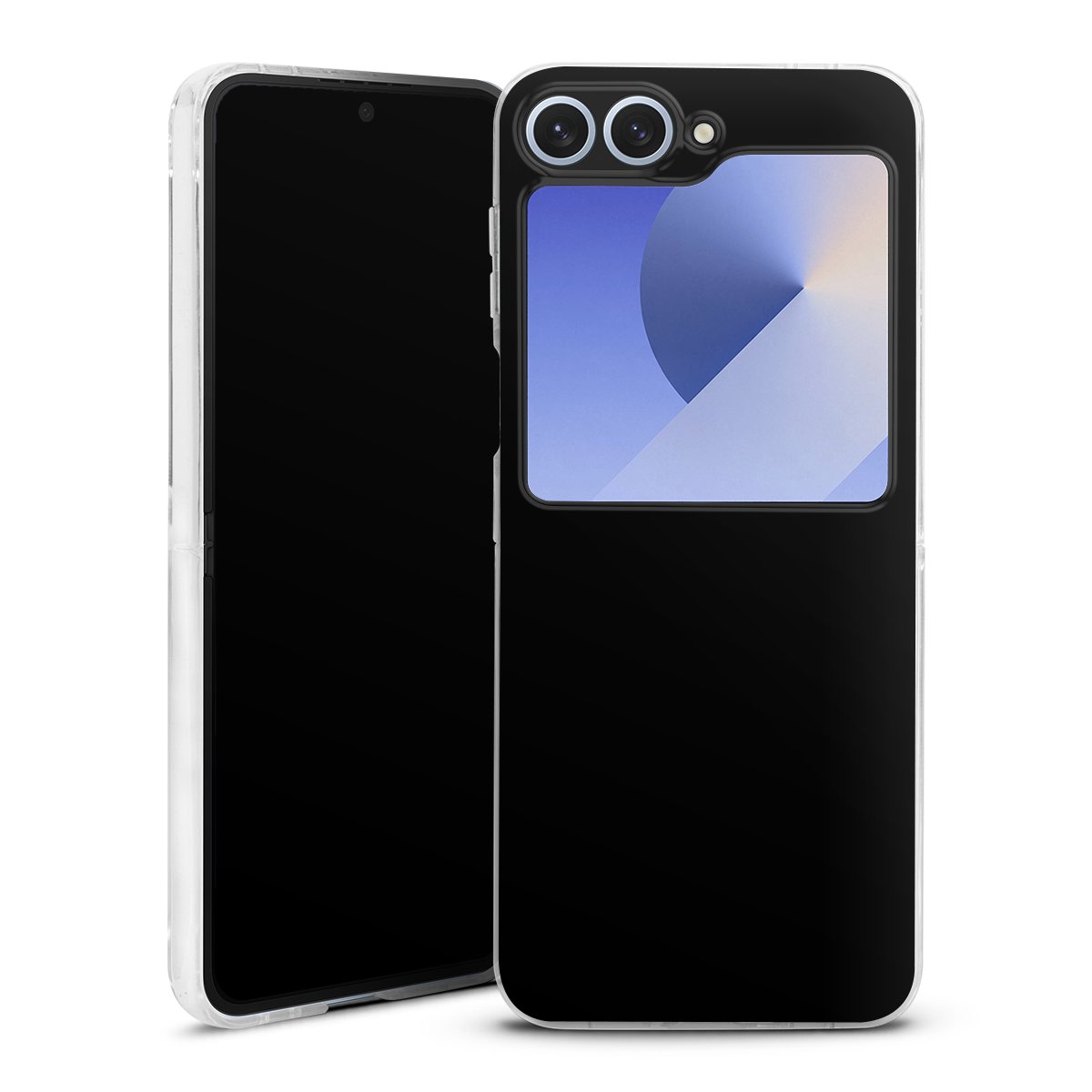 Galaxy Z Flip 6 Handy Hard Case Schutzhülle transparent Smartphone Handy Hülle Colour Unicoloured Black Hard Case