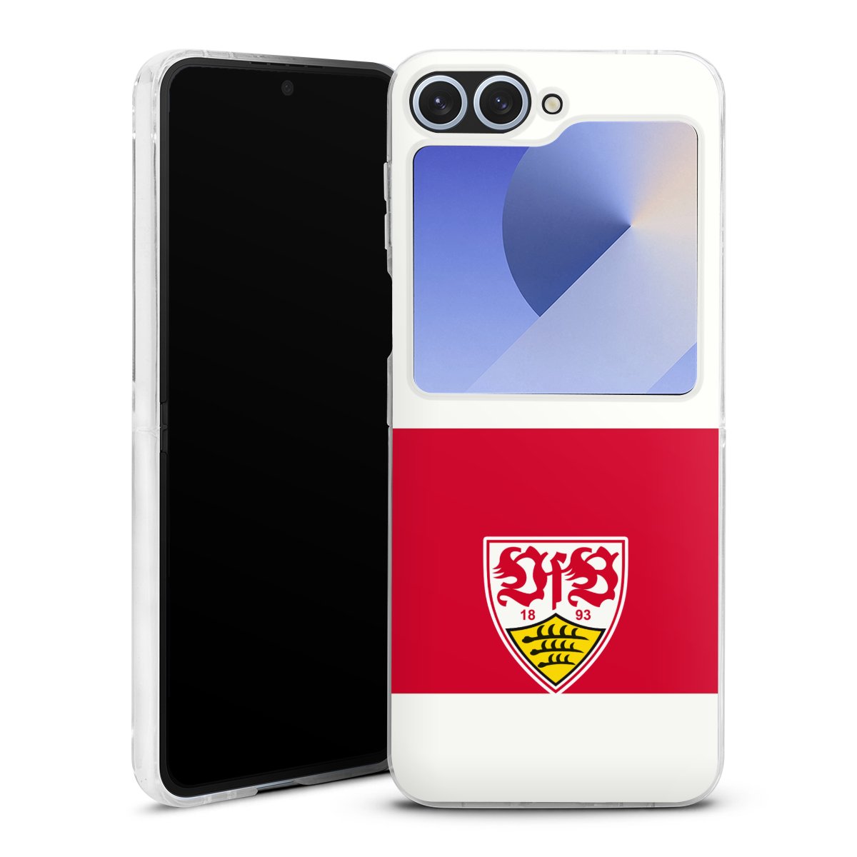 Galaxy Z Flip 6 Handy Hard Case Schutzhülle transparent Smartphone Handy Hülle Official Licensed Product Vfb Stuttgart Logo Hard Case