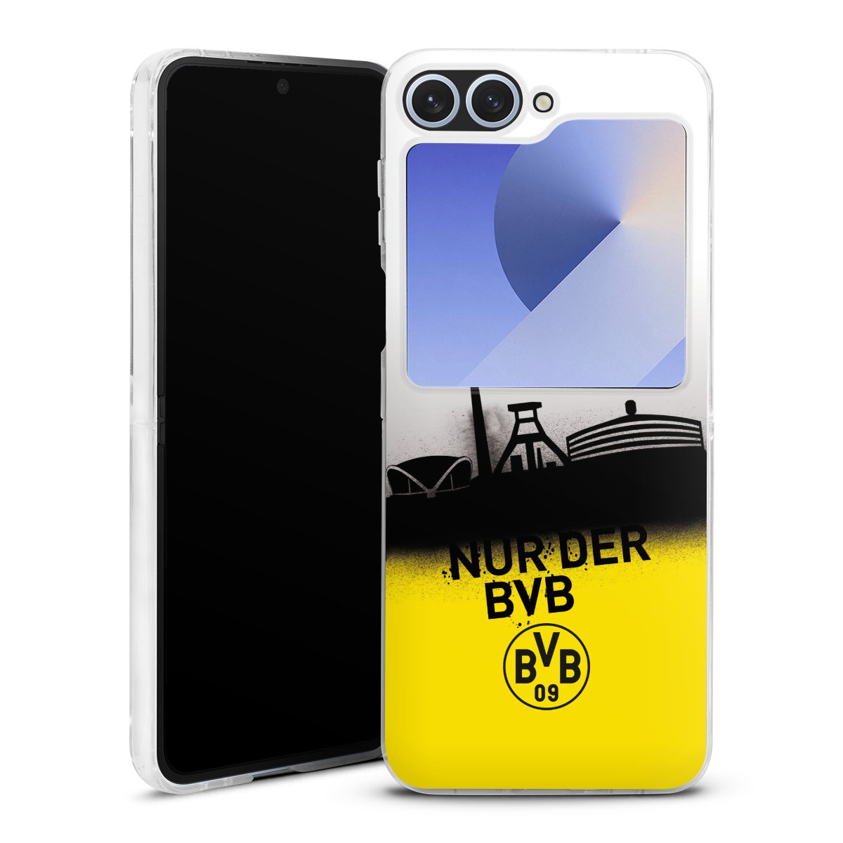 Galaxy Z Flip 6 Handy Hard Case Schutzhülle transparent Smartphone Handy Hülle Statement Bvb Borussia Dortmund Hard Case