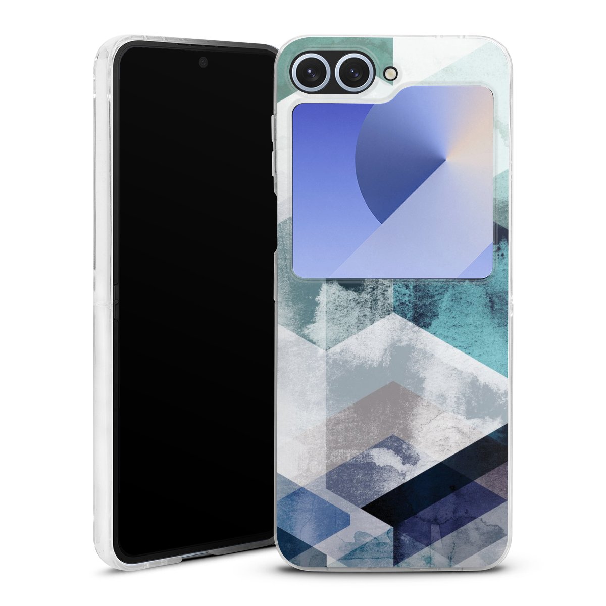 Galaxy Z Flip 6 Handy Hard Case Schutzhülle transparent Smartphone Handy Hülle Graphic Artery Geometric Hard Case