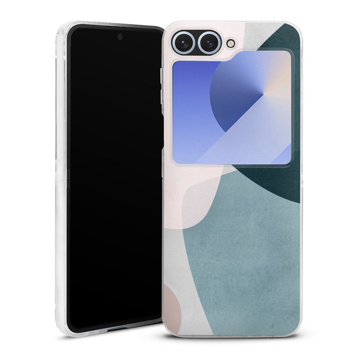 Galaxy Z Flip 6 Handy Hard Case Schutzhülle transparent Smartphone Handy Hülle Painting Muster Boho Hard Case