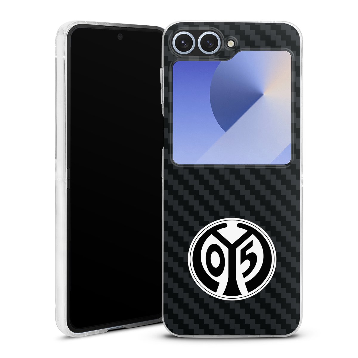 Galaxy Z Flip 6 Handy Hard Case Schutzhülle transparent Smartphone Handy Hülle Carbon 1. Fsv Mainz 05 E.V. Logo Hard Case