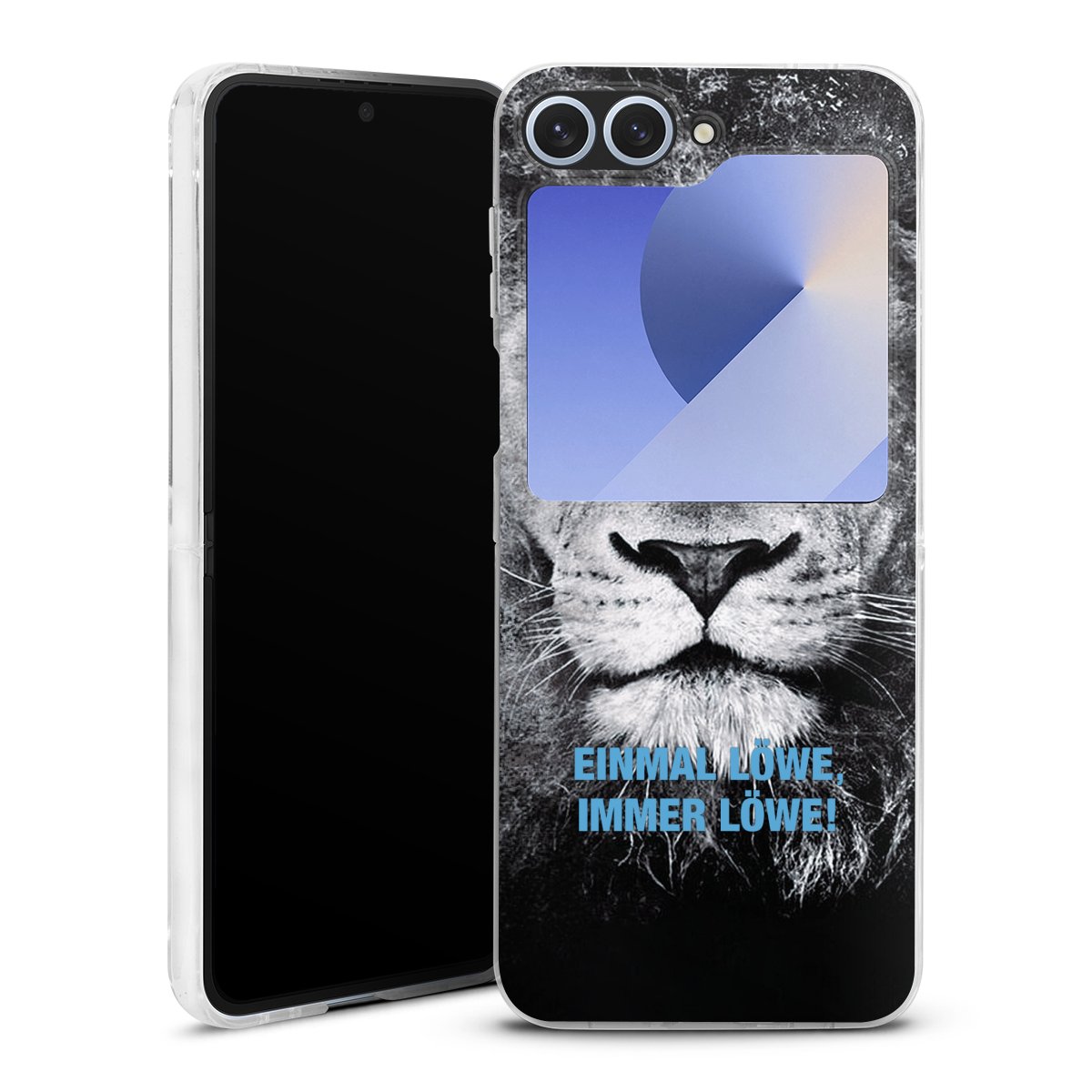 Galaxy Z Flip 6 Handy Hard Case Schutzhülle transparent Smartphone Handy Hülle Tsv 1860 München Official Licensed Product Lion Hard Case