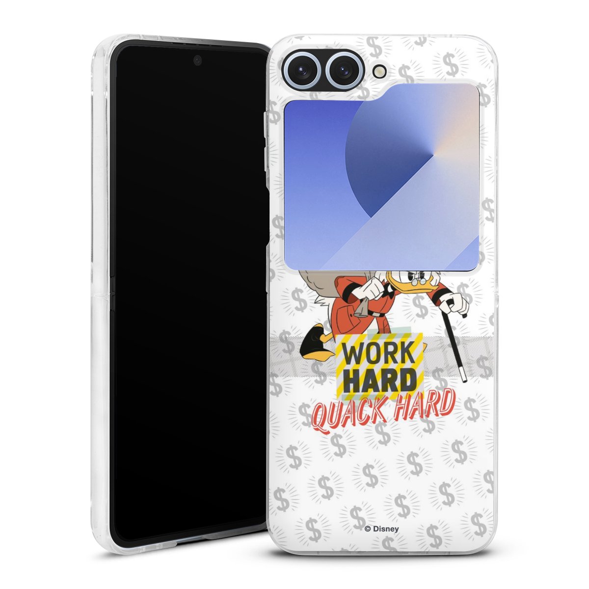 Galaxy Z Flip 6 Handy Hard Case Schutzhülle transparent Smartphone Handy Hülle Official Licensed Product Dagobert Duck Duck Tales Hard Case