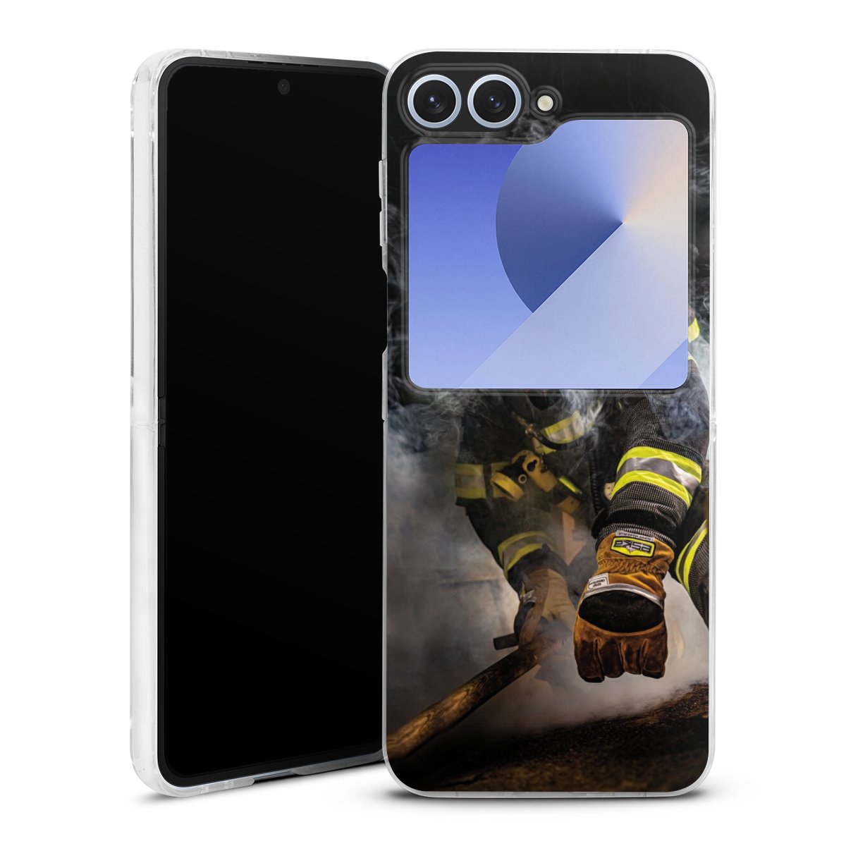 Galaxy Z Flip 6 Handy Hard Case Schutzhülle transparent Smartphone Handy Hülle Fire Fire Fighter Fire Fighters Hard Case